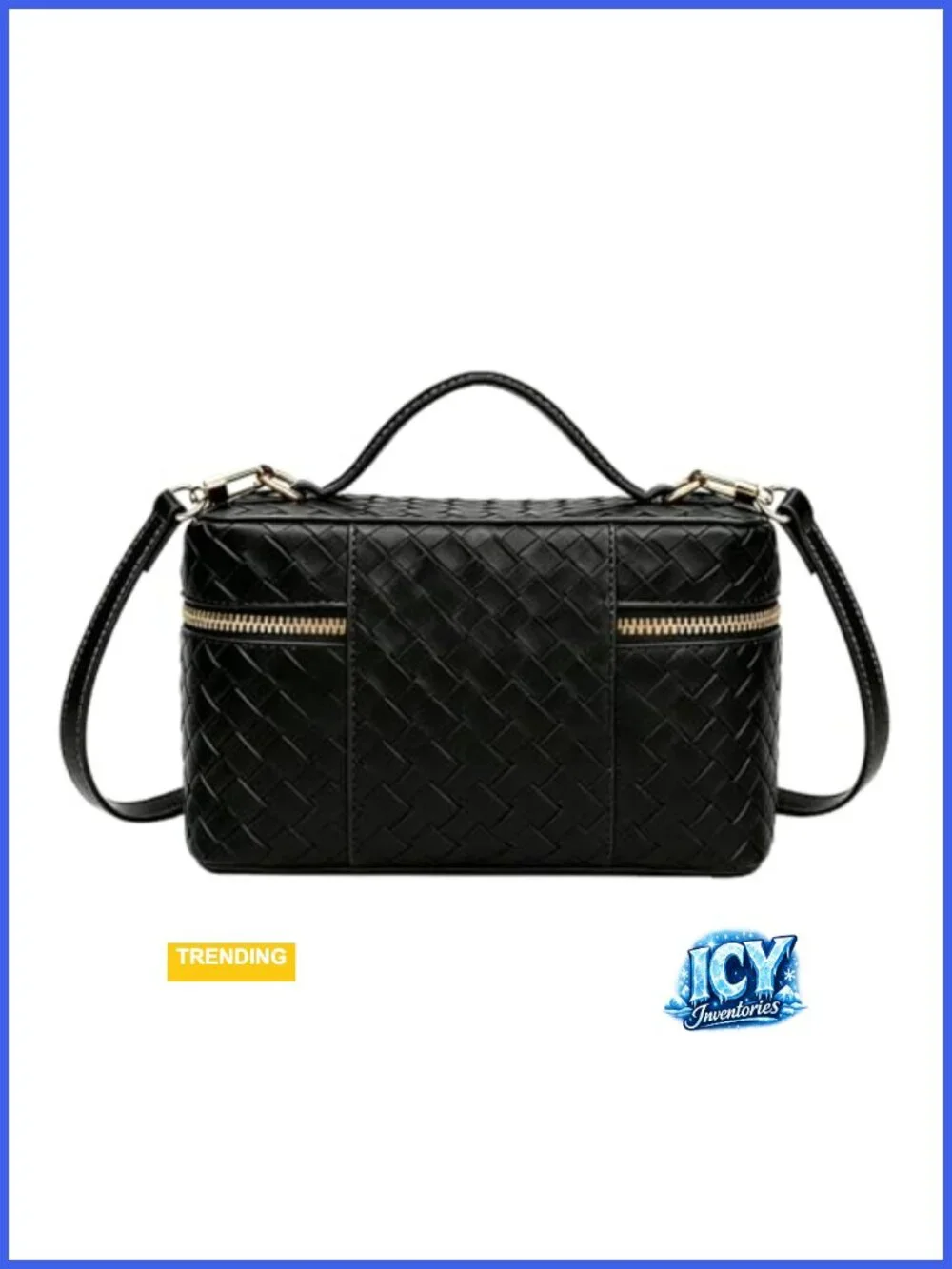 Square Box Mini Satchel Shoulder Bag Faux Leather Adjustable Strap Crossbody